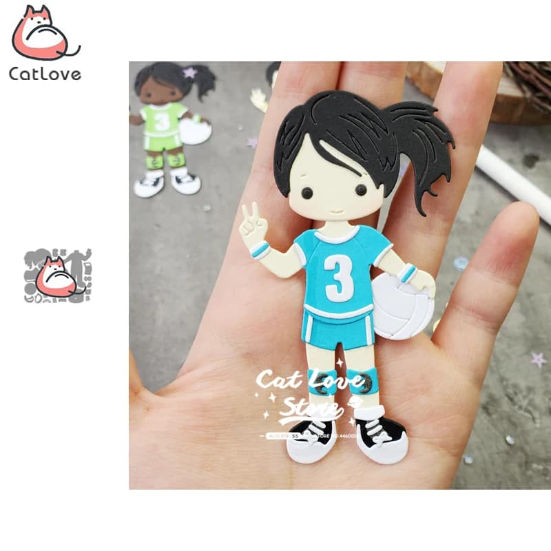 Women's Volleyball Men's Athletes Metal Fustelles Scrapbooking Stencil Die Cuts Card Making Make Yourself Embossing New Mure For 2020