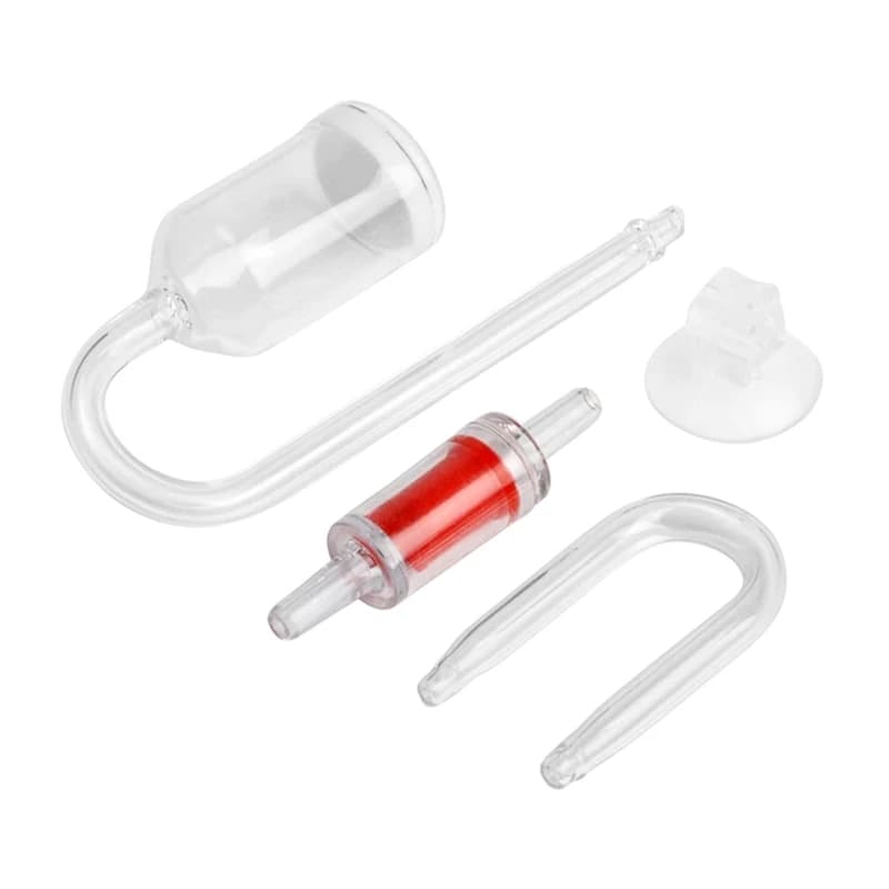 Set da 4 pezzi diffusore di CO2 fai da te per acquario serbatoio di vetro reattore a bolle regolatore di solenoide atomizzatore di CO2 di muschio per piante vive di acquario
