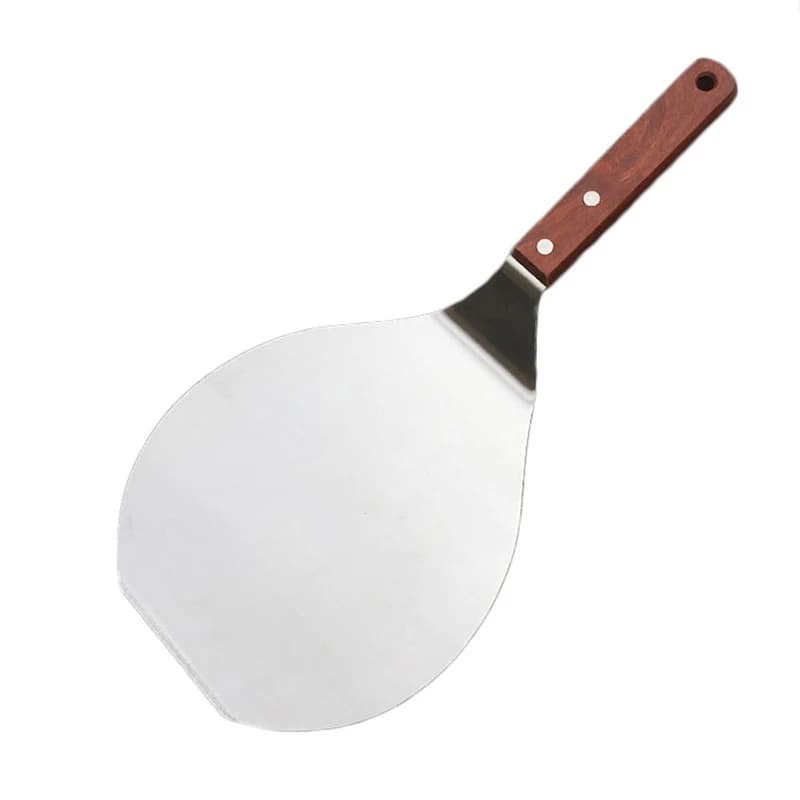 Buccia per pizza in acciaio inossidabile con manico in legno Spatola per pizza 33,5 cm x 16,4 cm Grande pagaia per pizza per cuocere il pane e la pizza