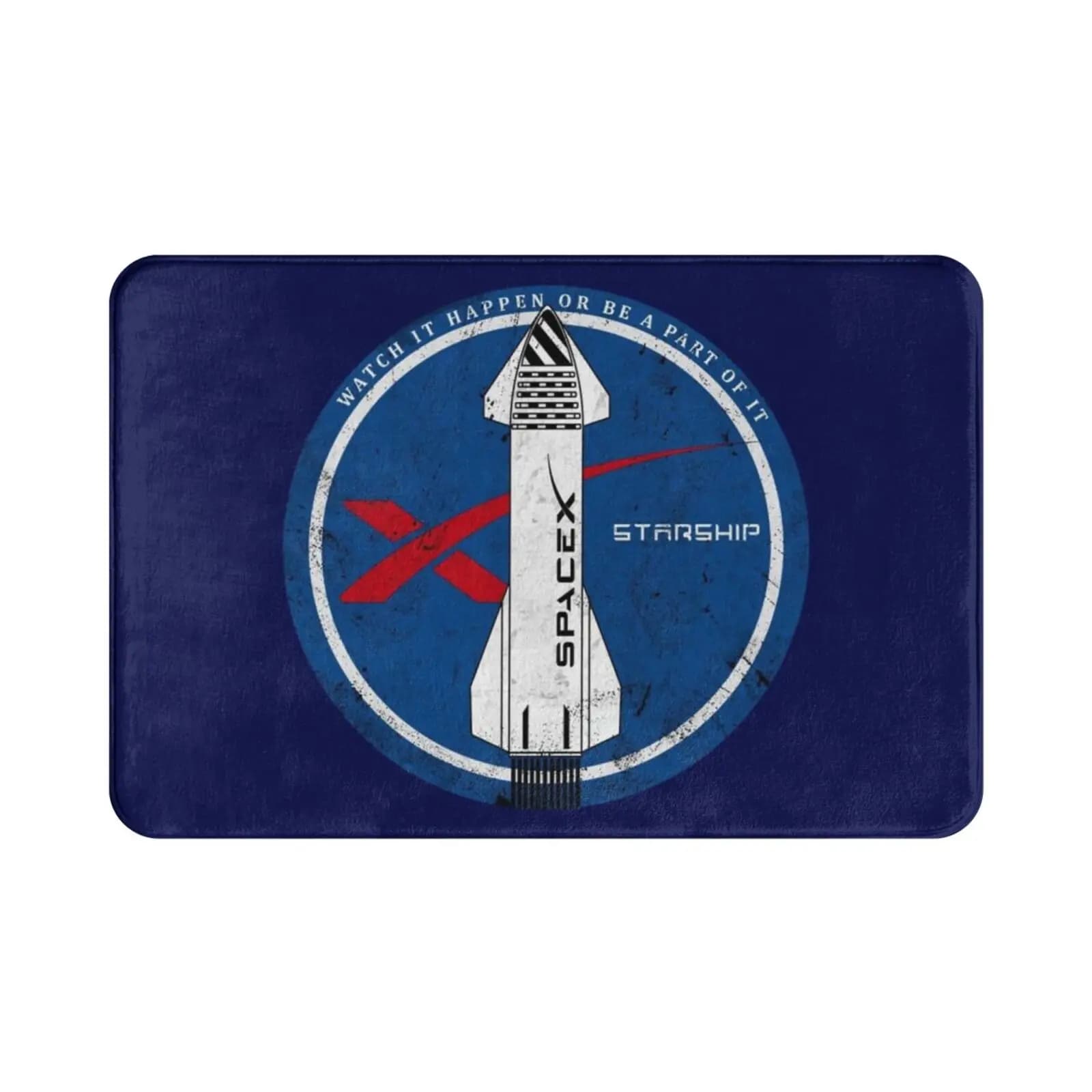 Starship: Guardalo succedlio o sii una parte di chi Tappeto Tappetino Tappeto Cuscino Morbido antiscivolo Spacex Heavy Rocket Musk Vintage
