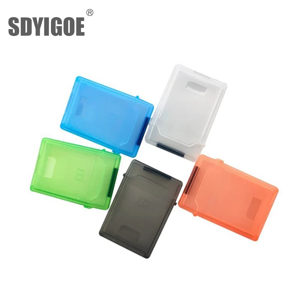 Custodia protettiva per disco rigido SSD HDD esterno IDE SATA da 3,5 pollici e 2,5 pollici in plastica antiurto Borsa portaoggetti per disco rigido da 3,5" 2,5"