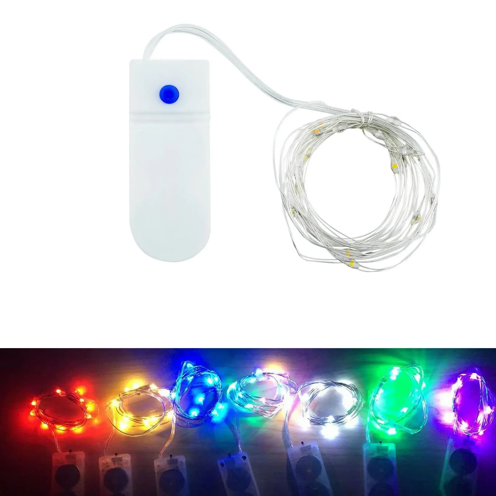 3 modalità LED impermeabile Mirco Wire String Lucine Alimentazione a batteria гирлян Б Ghirlanda bianca calda per la decorazione della festa di Natale