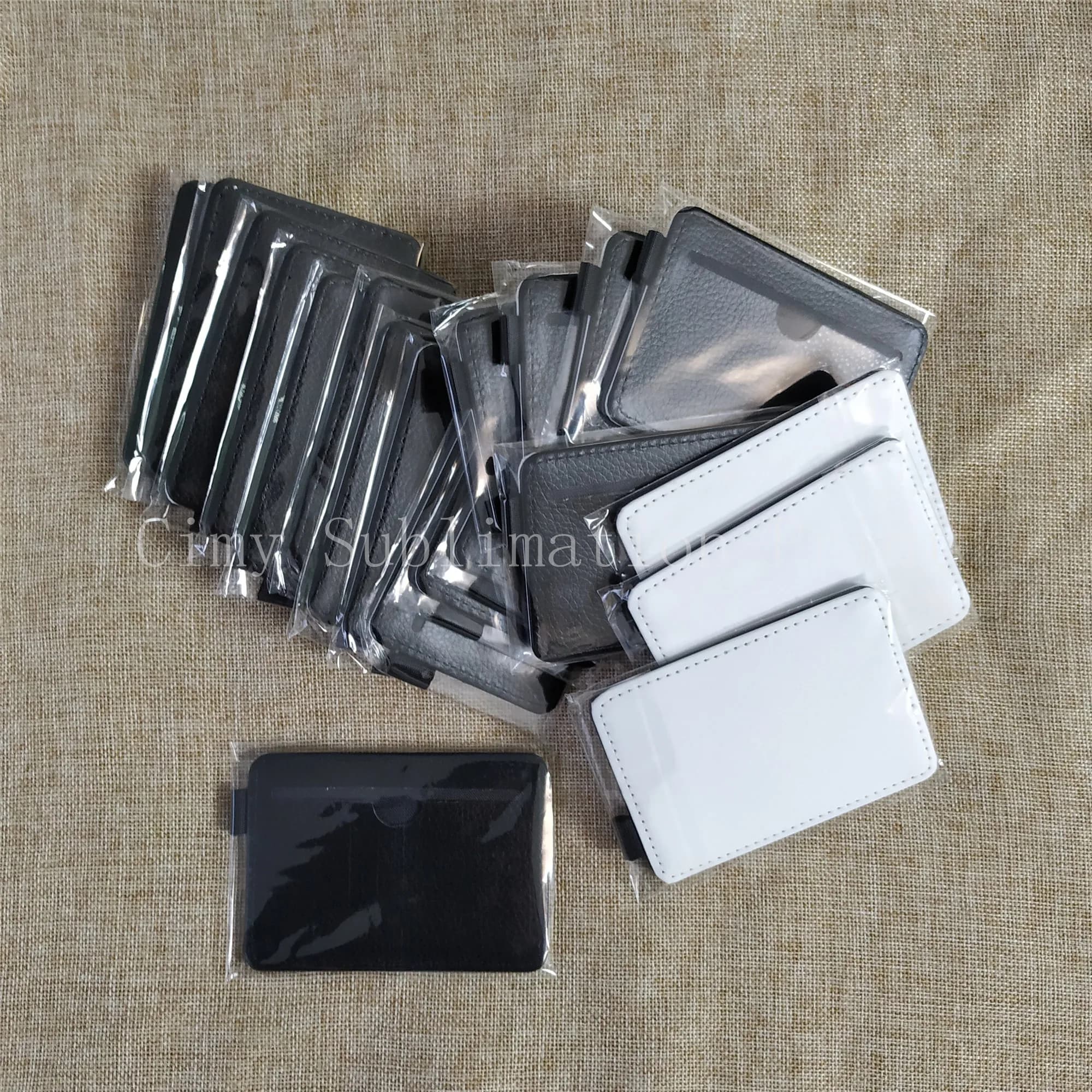 12pcs/lot Blank Sublimation Leather Card Bag Holder for Heat transfer Printing Blank consumables DIY 7x11cm