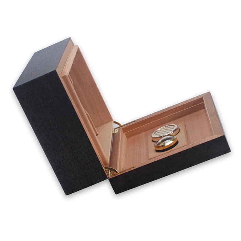LF-1086FC Scatola per sigari opaca Scatola per umidificatore per sigari in legno di cedro spagnolo Piccola atmosfera classica Armadietto per umidificatore per sigari