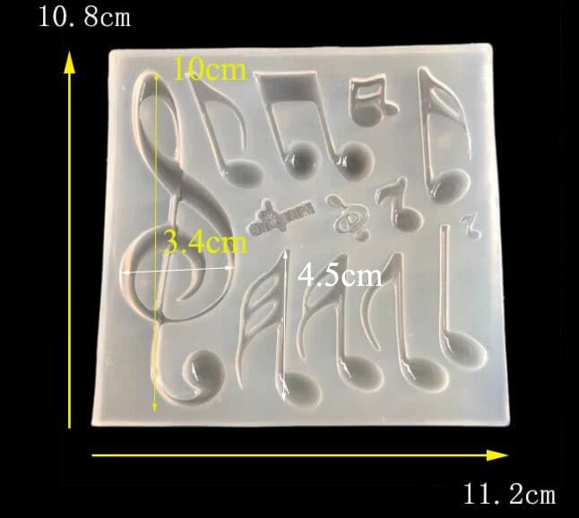 1PC nota musicale stampo in silicone resina UV stampo in silicone ciondolo fatto a mano fai da te per la creazione di gioielli stampi in resina epossidica artigianale