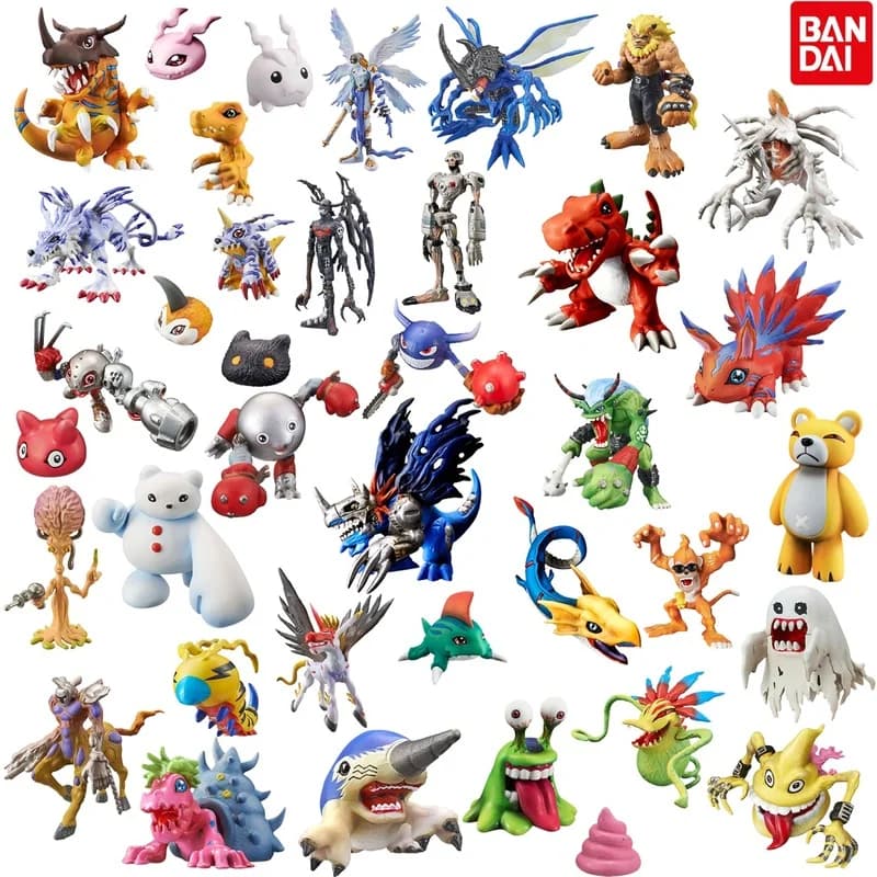 Bandai Genuino Gashapon Giocattoli Digimon Adventure Punimon Gabumon Andromon Drimogemon Unimon Centalmon Action Figure Giocattoli di Modello
