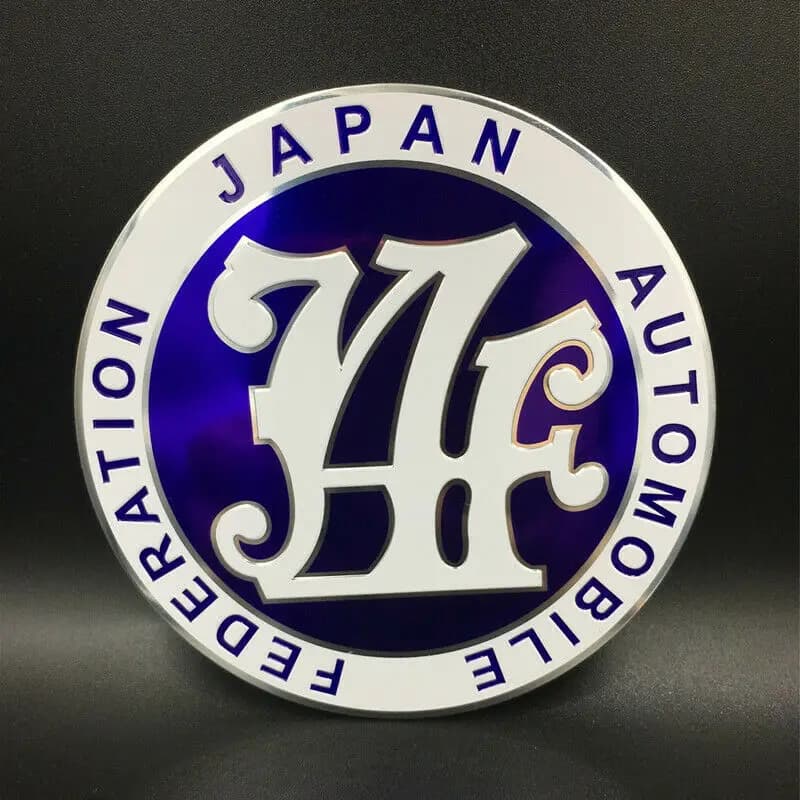 1 pz blu JAF Giappone Automobile Federation JDM Auto Emblemi Badge Decal Sticker 9 cm