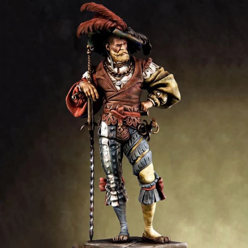 Autoportante nuovo non assemblato 1/18 antico ufficiale uomo stand figura in resina Kit modello non verniciato