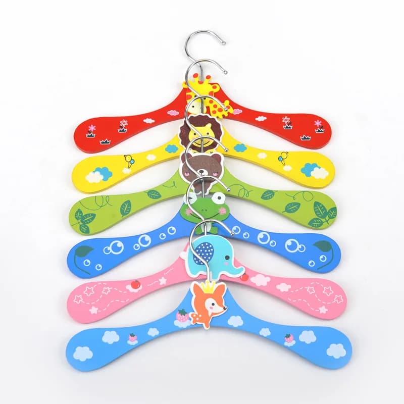 Cute Cartoon Dog Cat Kid Cloth Hangers Wooden Pet Products Puppy Clothes Stand mascotas perros Accessories for Animals Supplies
