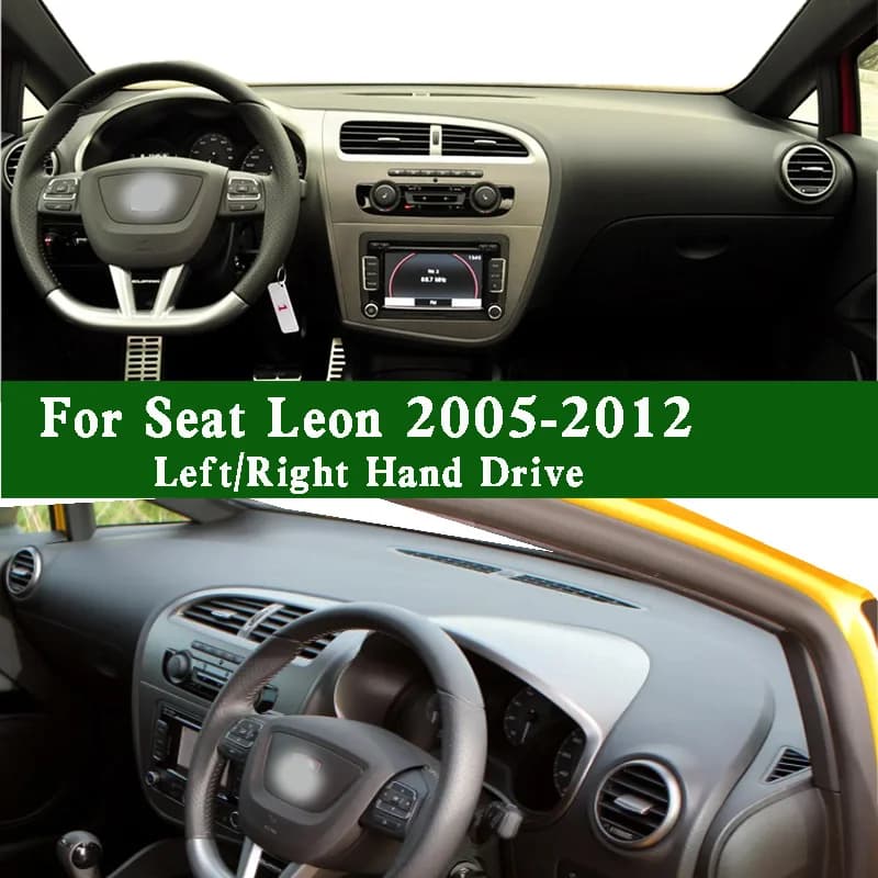 For Seat Leon Cupra R 1P1 2005-2012 Dash Zerbino Cruscotto Cover Panel Tools Sunscreen Pad Dash Zerbino Anti-sporco Ornaments