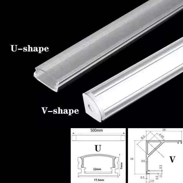 10-20pcs/lot 1M U/V Shape Corner Aluminium Profile Channel Holder for LED Strip Light Bar Under Cabinet Lamp Kitchen Closet