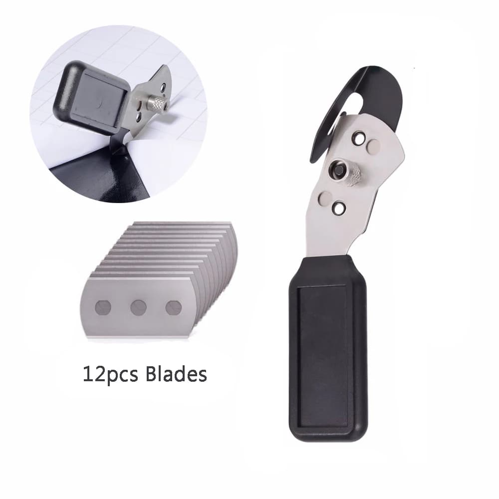 FOSHIO Vinyl Wrap Sticker Cutter Cutter con 12pcs lame di ricambio PTFE Coat Paperback Slitter fibra di carbonio tinta Decal utensili da taglio