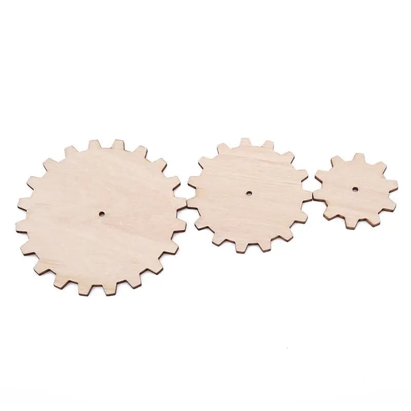 Creativo incompiuto ingranaggio in legno Puzzle disegnato a mano Doodle accessori artigianato progetti ornamenti per pezzi da gioco