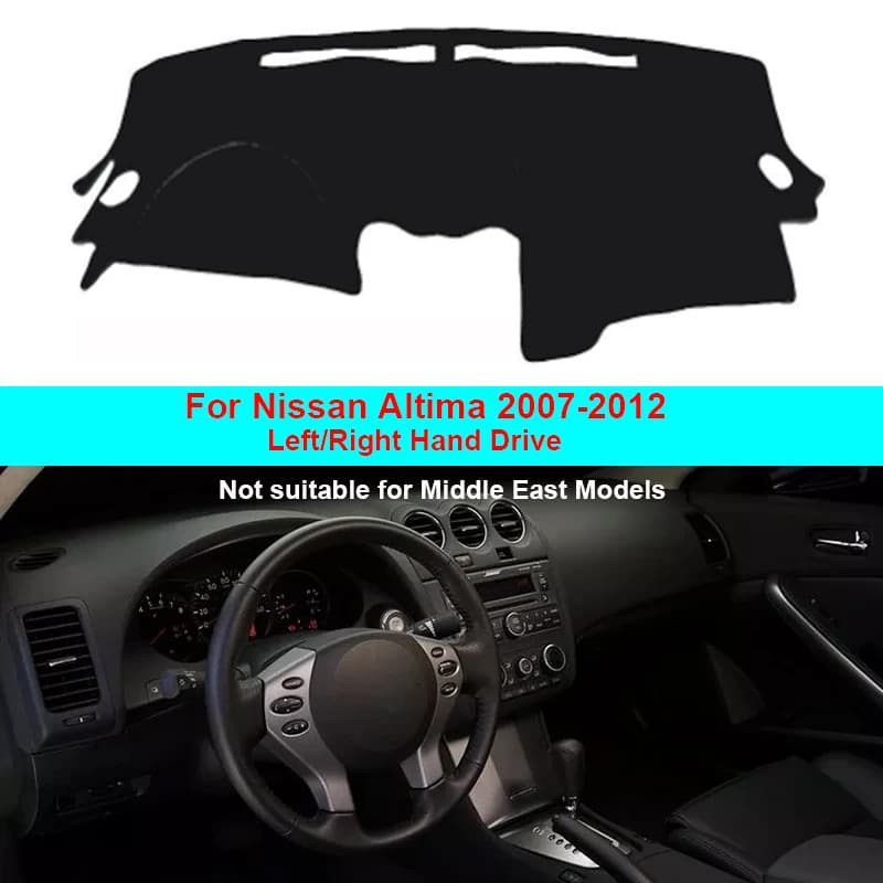 Auto Cruscotto Interno Copertura Dash Zerbino Tappeto Per Nissan Altima 2007 2008 2009 2010 2011 2012 LHD RHD Auto Dash Zerbino Parasole Cuscino