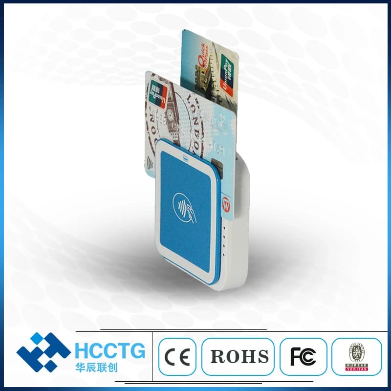 Lettore e Scrittore di Carte Magnetiche Wireless 3 in 1 per Carte di Credito RFID NFC (I9)