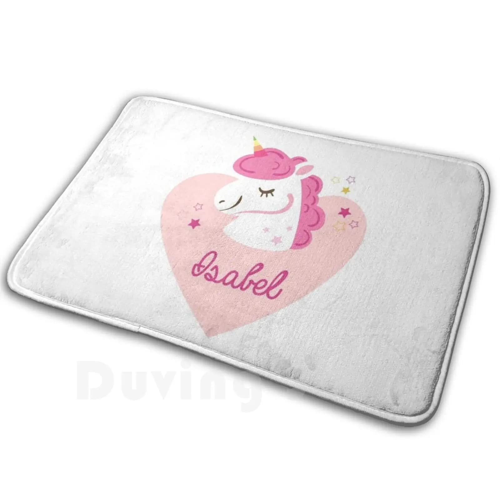 Unicorno Isabel Tappeto Tappetino Tappeto Cuscino Morbido antiscivolo Isabel Baby Isabel Girl Isabel Buon compleanno Isabel Outfit per Isabel
