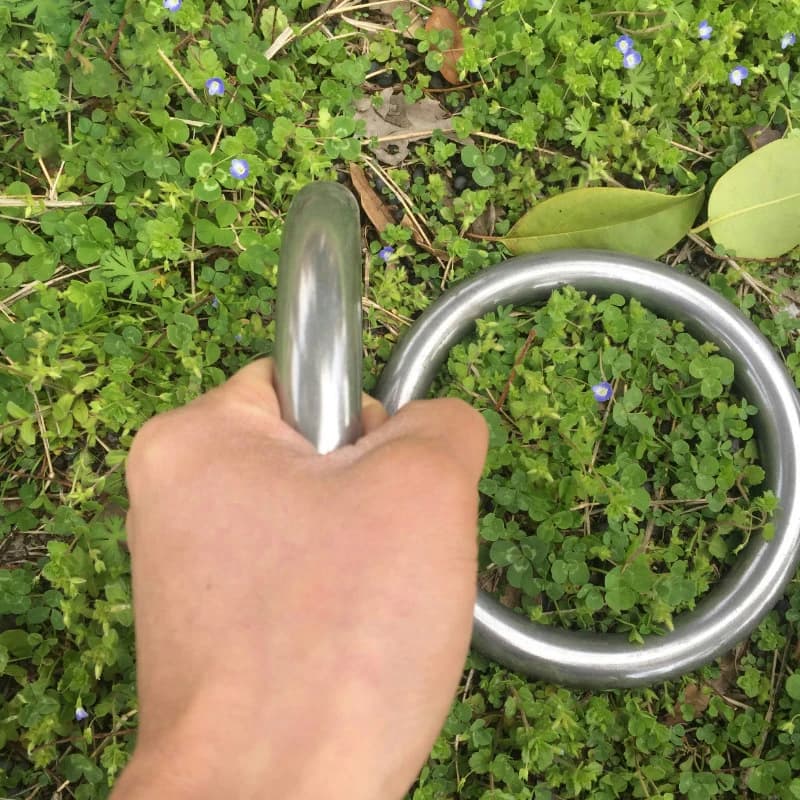 1 pair of metal gymnastic rings diameter 17 cm iron carabiner thickness 18 mm gym portable strength shoulder exercise pull up workout