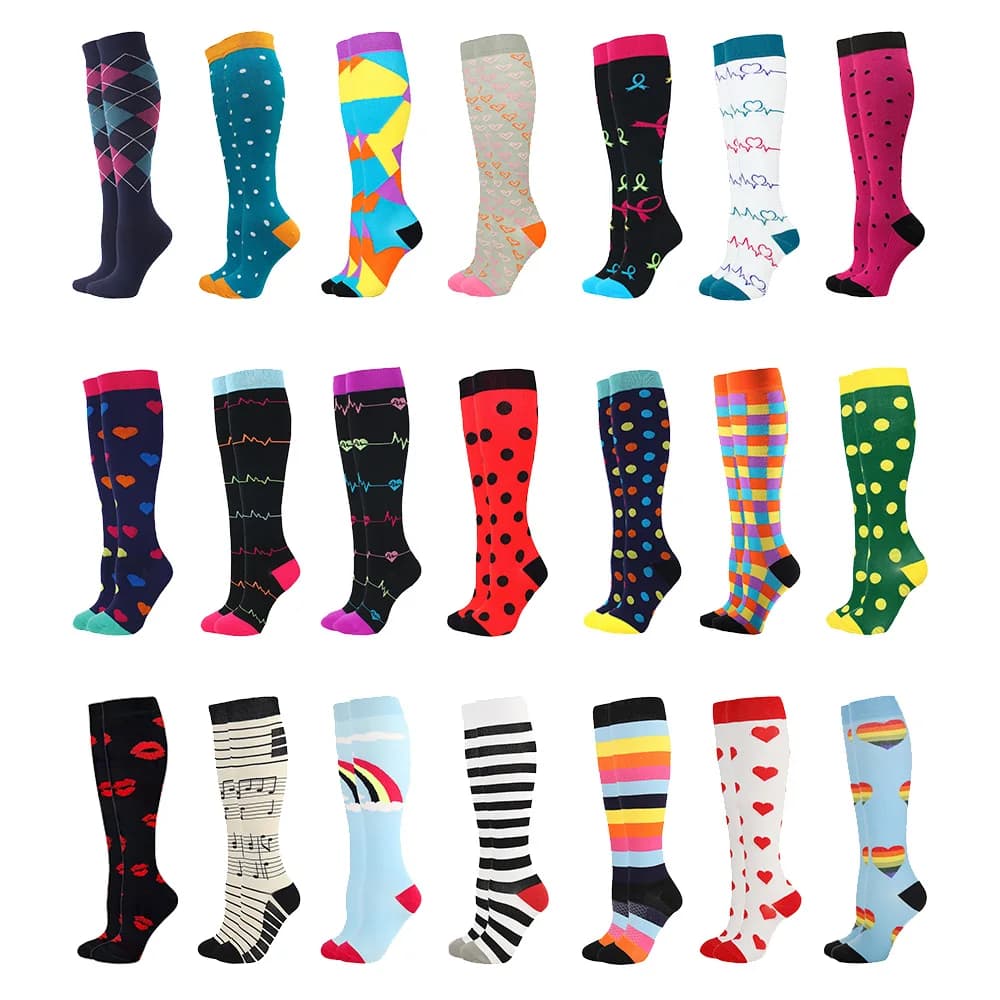 Compression Socks Sports Running Socks Men Cycling Basket Football Medical 20-30mmgh Suit for veins Varicose Pregnancy
