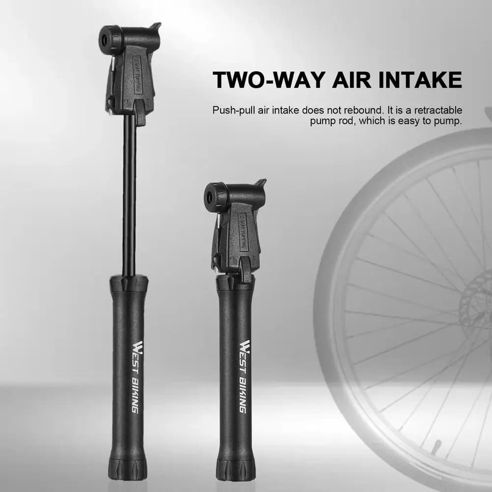 Pompa per bicicletta portatile da 32CM 80PSI Mini pompa ad aria per ciclismo a mano palla giocattolo pneumatico MTBS bici da strada Iator pompa ad aria ad alta pressione