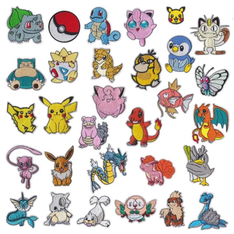 HOT 40 stile Pokemon Ferro sulla toppa Toppe ricamate per vestiti cartone animato Per abbigliamento Bambino Umbreon Adesivi in stoffa Applique per indumenti