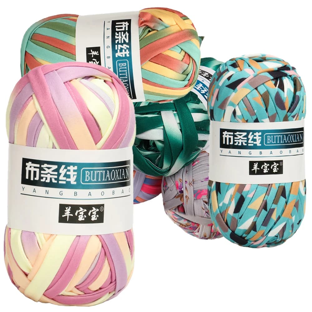 1 pz 100g di lana di cotone colorato filato spesso morbido filato di stoffa colorato per maglieria a mano borsa tessuta tappeto fai da te materiale lavorato a mano