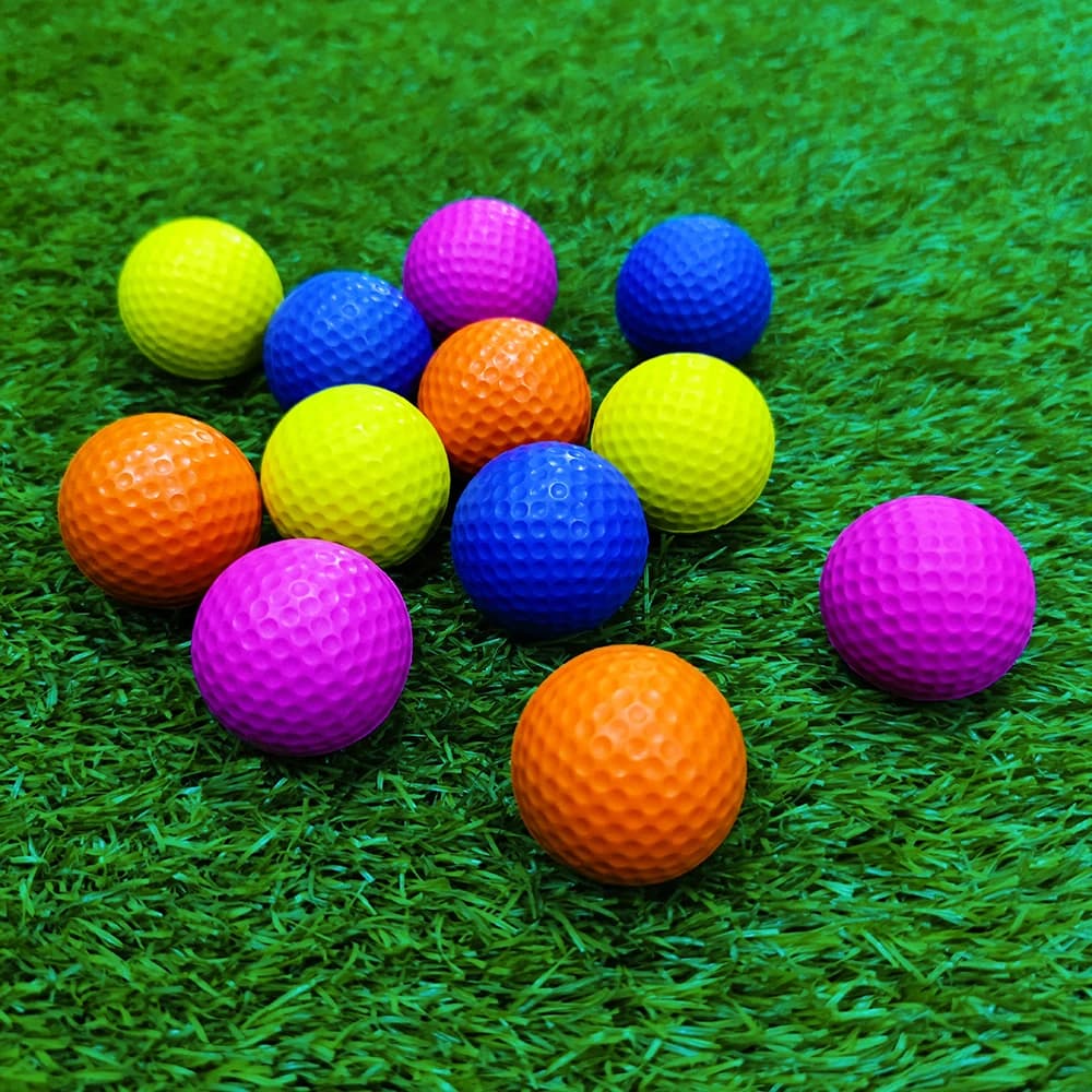 Palline da golf in schiuma PU color spugna elastica da 10 pezzi per pratica indoor