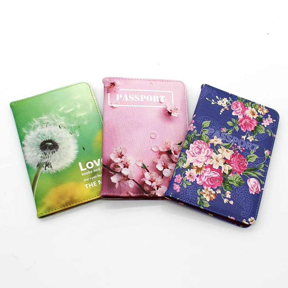 New women's passport cover Fashion multifunctional travel passport wallet Credit card holder PU leather passport holder