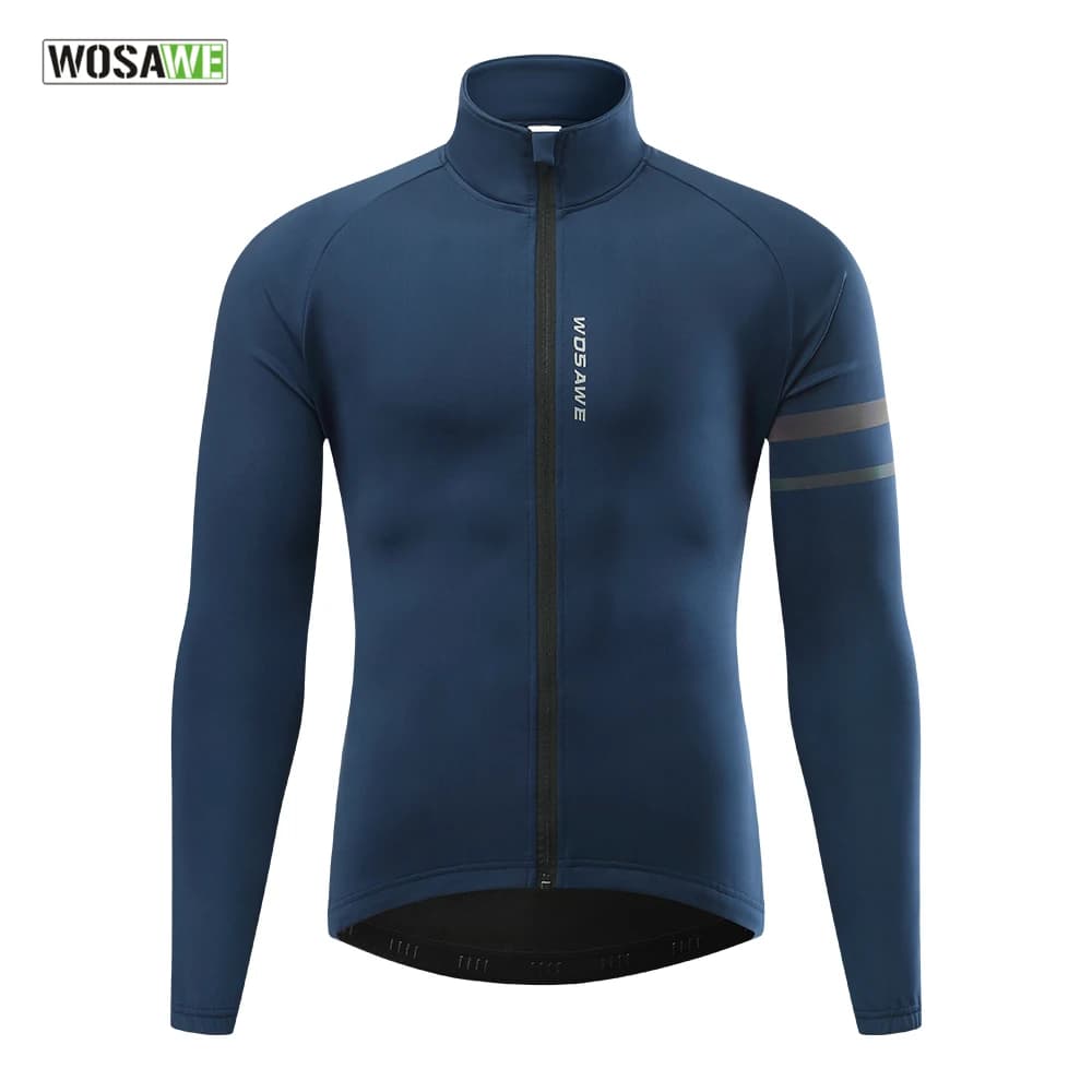 WOSAWE Giacca da ciclismo invernale termica da uomo Fodera in pile Maglia a maniche lunghe Antivento Corsa Equitazione Ciclismo Abbigliamento da ciclismo