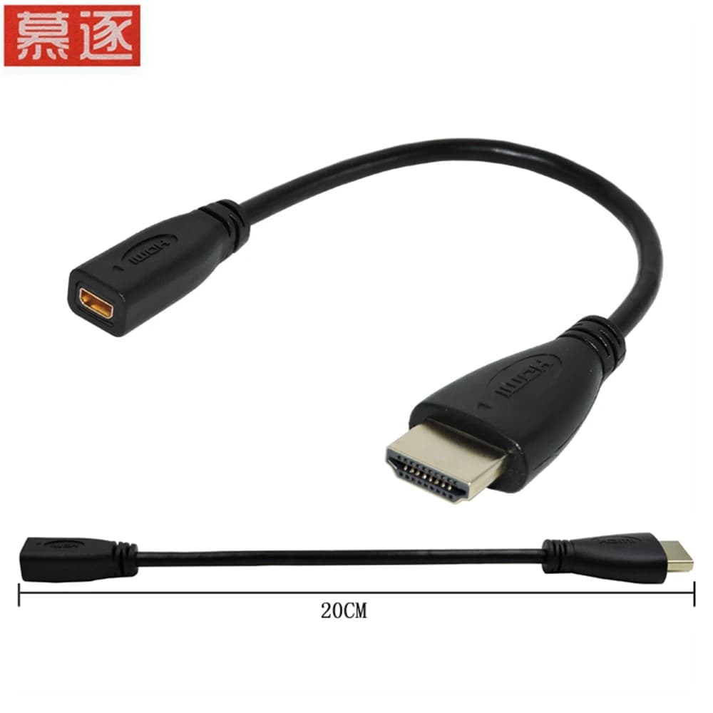 Mochu micro HDMI compatibile femmina a standard una linea di conversione maschio testa piccola micro HD femmina a testa grande un adattatore maschio