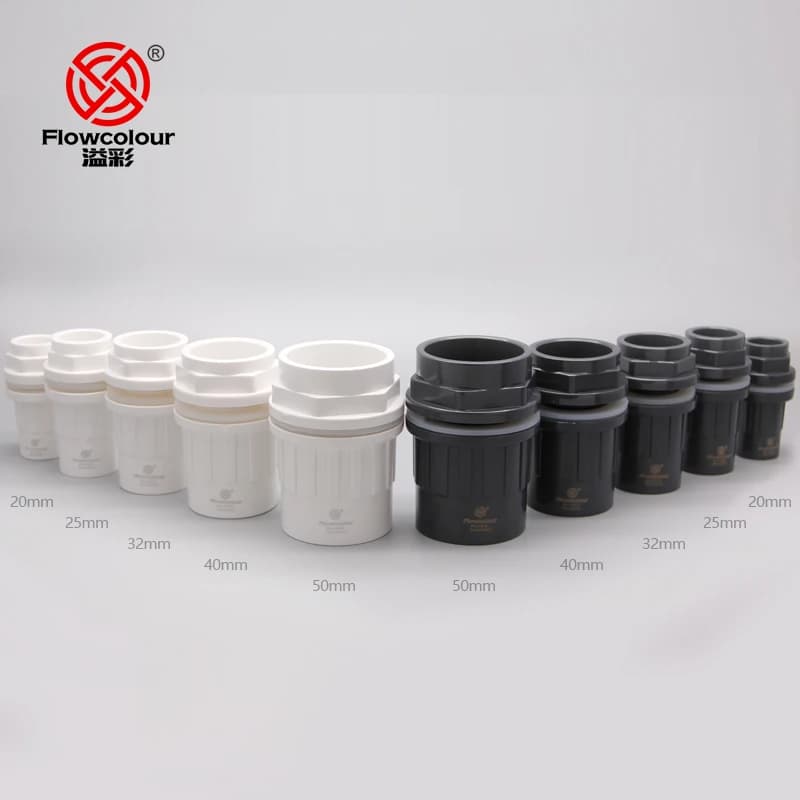 Flux color 20-50mm UPVC paratia giardino irrigazione irrigazione tubo adattatore parti del tubo strumenti connettore acquario serbatoio adattatore per tubo