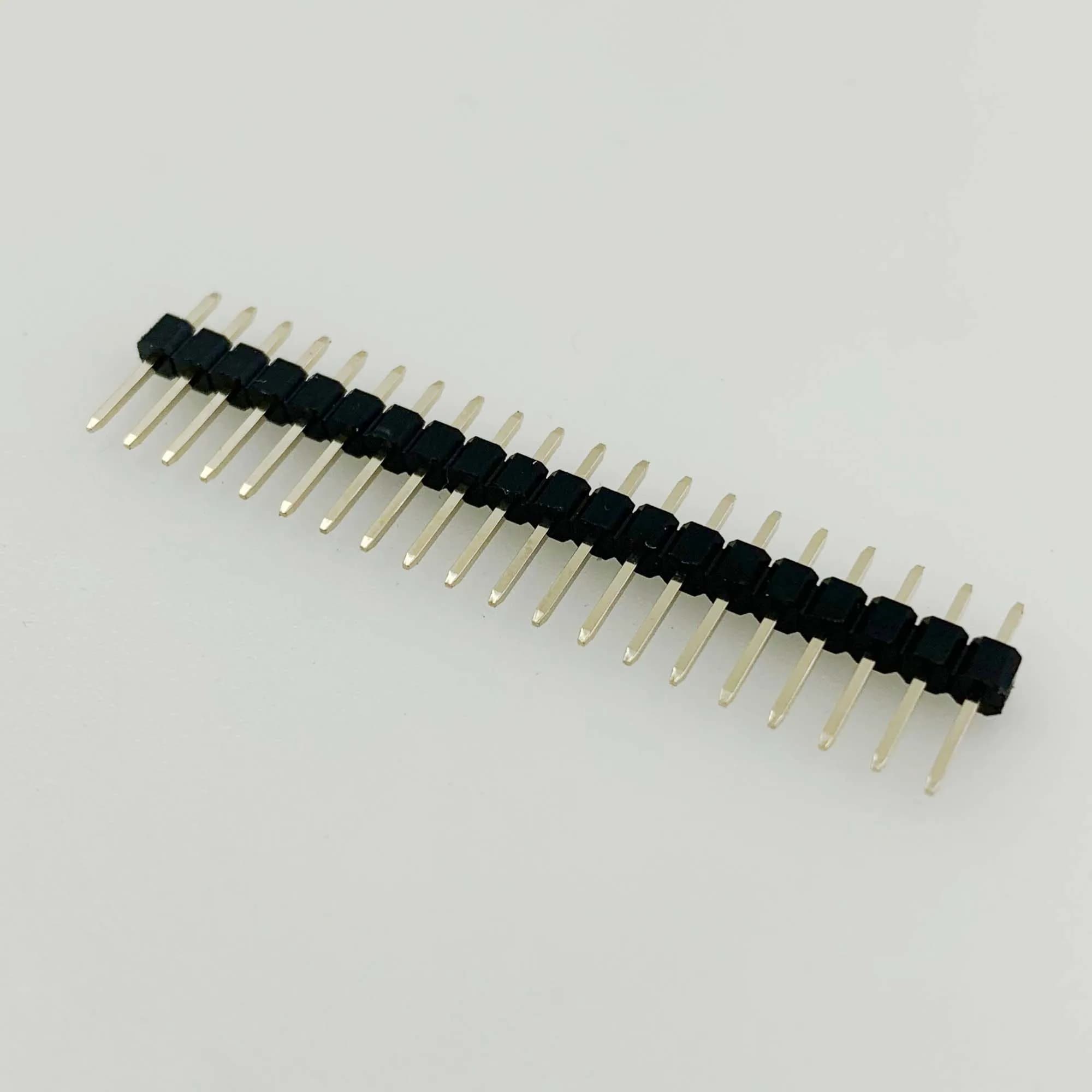 50 pcs 2.54mm step 1 x20p 1*20p 20pin Raspberry Pi arduino LCD connector single line straight male HEADER plated gold 1Au