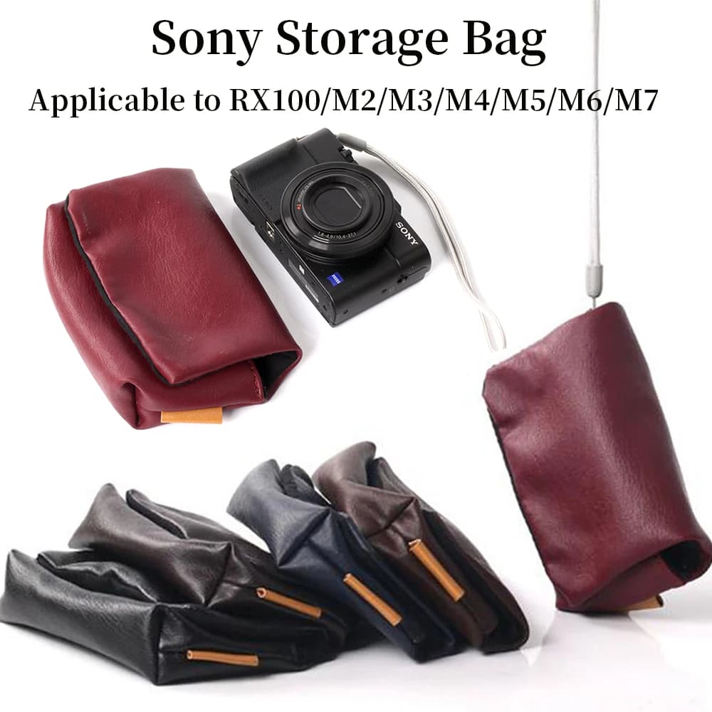 Borsa per fotocamera in pelle PU per Sony RX100 M2 M3 M4 M5 Micro borsa singola M5a M6 M7 custodia protettiva