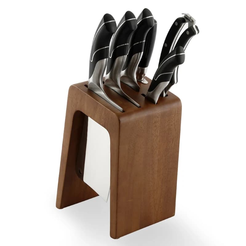Kitchen knife holder in thick rubber wood ventilation mold proof scissors for slicing cook knife support for storage knives Rack