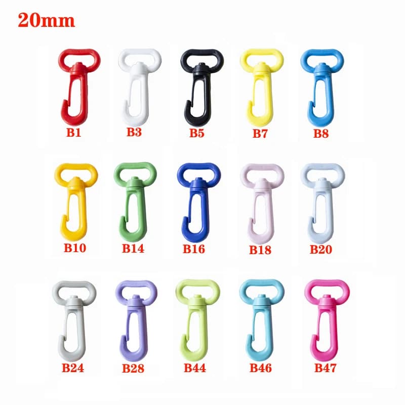 50 pz 20/25mm All'interno Anello Ovale Chiusura A Moschettone Girevole In Plastica Ganci A Scatto Pinze Per Borsa Cinture Cinghie Portachiavi Chiusura zaino