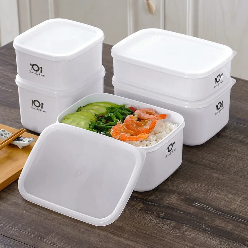 Contenitore per il pranzo in plastica Bento Box Contenitore per alimenti con coperchio Frigorifero Frutta Conservazione fresca Ciotola sigillante Custodia per stoviglie da campeggio per picnic