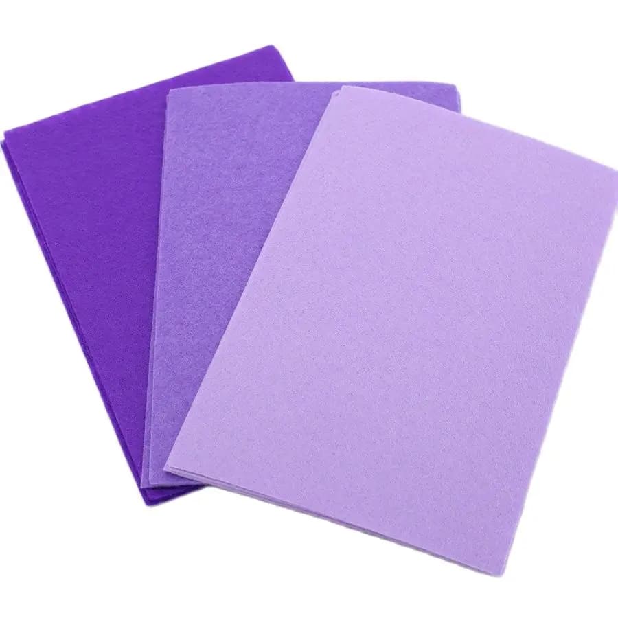 Purple series 1mm Hard Felt Fabric,Felt Craft,Sheets,Polyester Fabrics,For Diy Decoration Sewing,Fieltro Feltro,CMCYILING