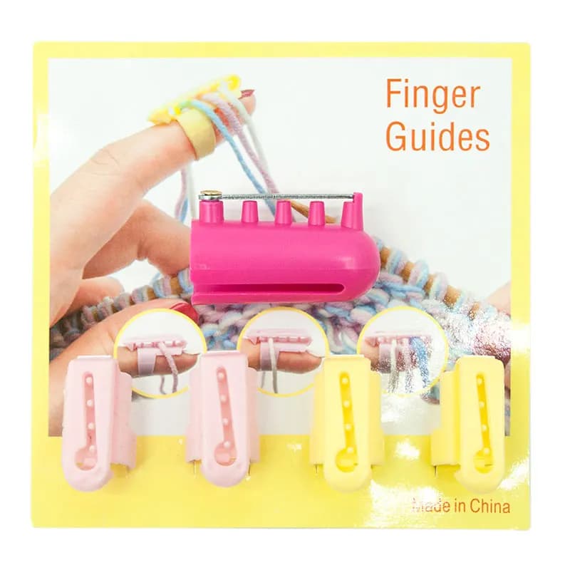 5 Pz/set Guides Filati Per Maglieria Ditale Tipo Anello Strumenti Per Maglieria Dito Indossare Ditale Filato Molla Guides Ago di Plastica Ditale