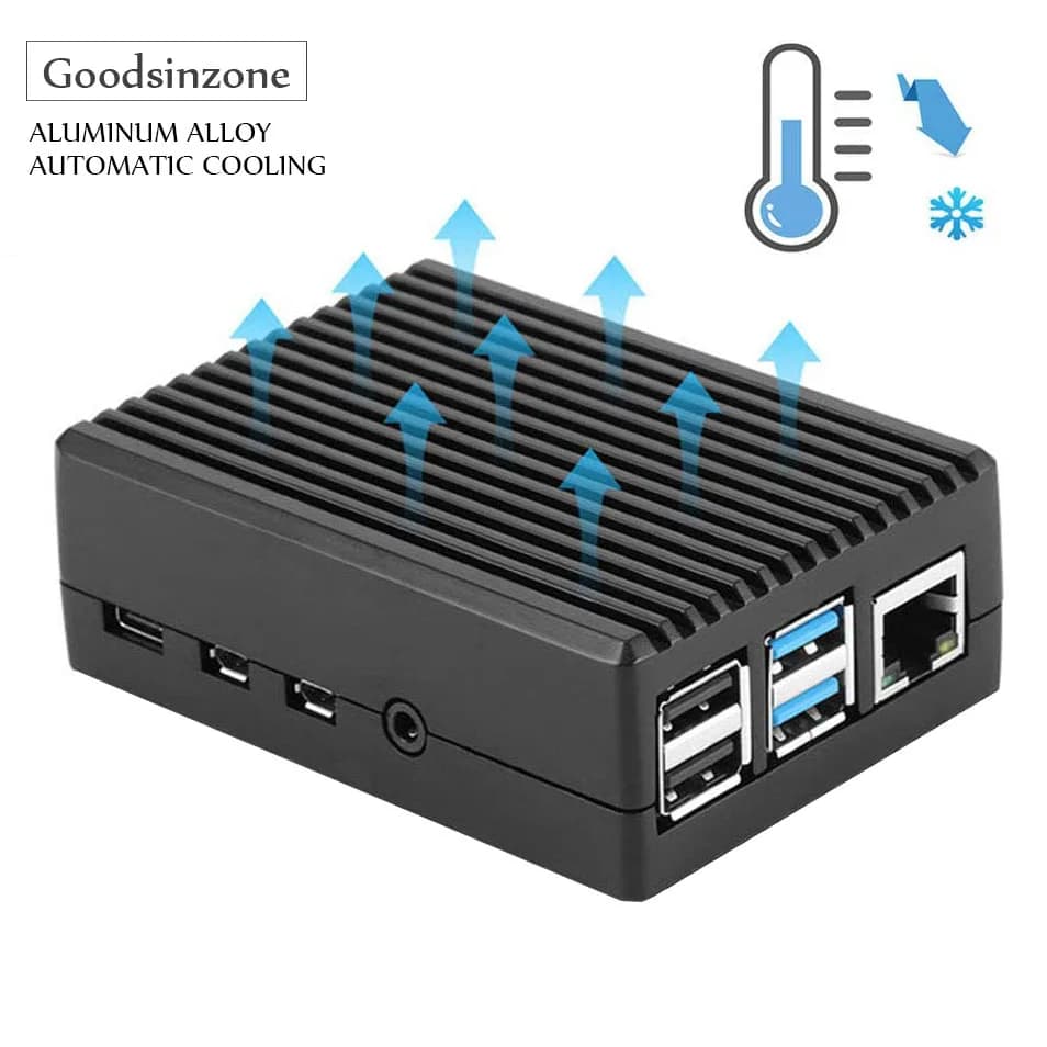 Raspberry Pi 4 model B passive cooling armor case, aluminium alloy case for Raspberry Pi 4 model B