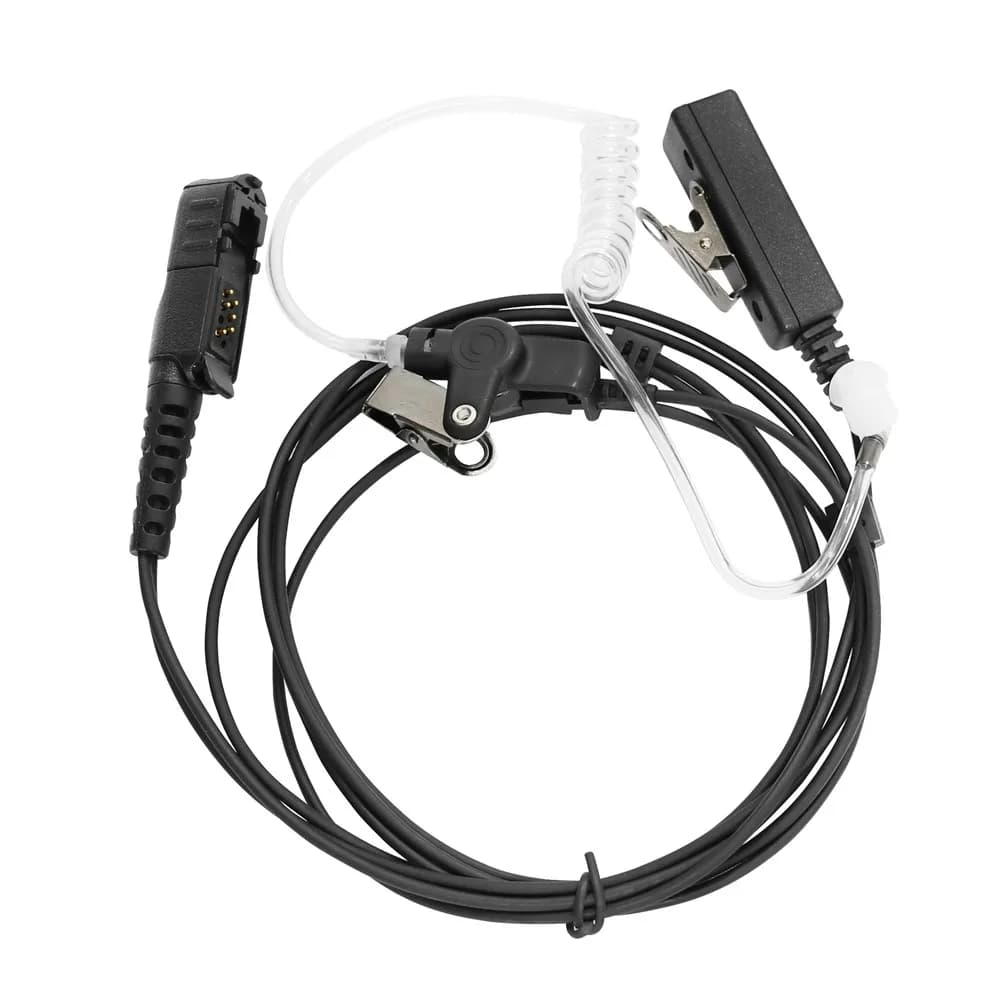 Walkie Talkie Auricolare a 2 fili Microfono auricolare per XPR3300 XPR3500 XPR3300E XPR3500E MTP3550 Tubo acustico aria radio bidirezionale
