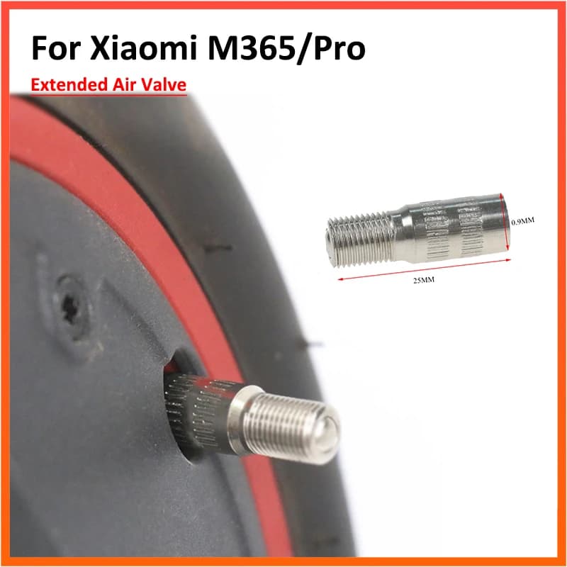 Valvola dell'aria di estensione per Xiaomi M365 / 1S / Pro Max G30 Scooter elettrico Motore Ruota anteriore Parti gonfiabili per ugelli per pneumatici