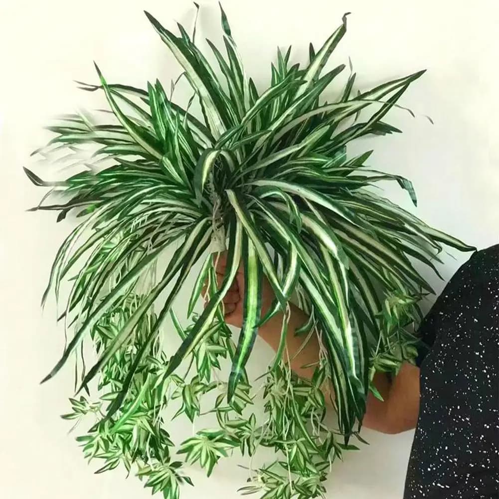 Fashion Artificial Plant 1Pc Artificial Plant Chlorophytum Flower Arrangement Decoration Wedding Decor Plante Artificielle