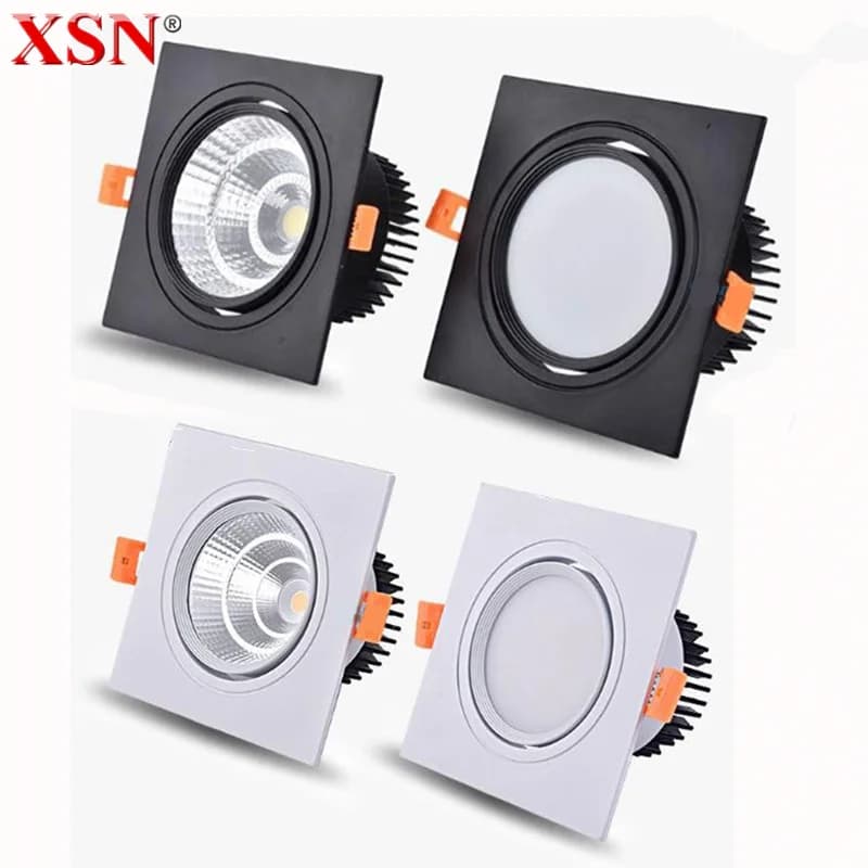 Piazza Dimmerabile Da Incasso COB LED DA INCASSO 7W 9W 12W 15W 18W HA CONDOTTO Le Luci del Punto del SOFFITTO AC85-265V caldo Bianco Freddo di Illuminazione per Interni