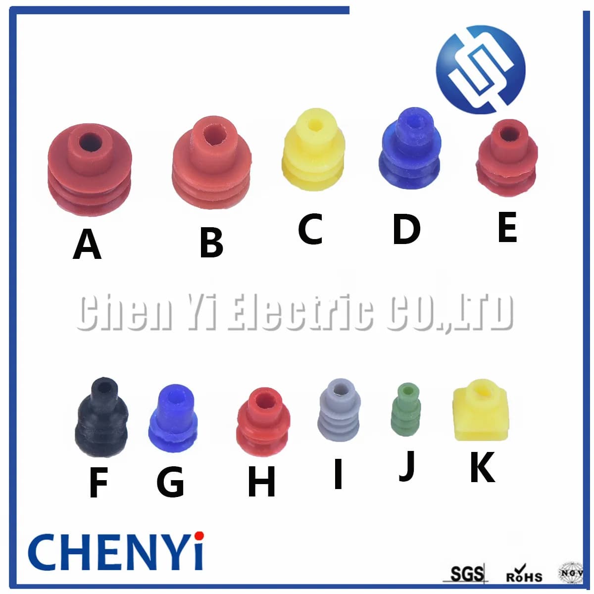 100 Pz 0.6/1/1.5/1.8/3.5/6.3/9.5mm Car cable connector waterproof ring circle sealing rubber plug plug silicone sheath