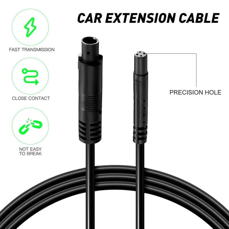 Extension cable for backup camera for 2.5 m camera, 4 pin, for truck, camper, trailer, bus, van