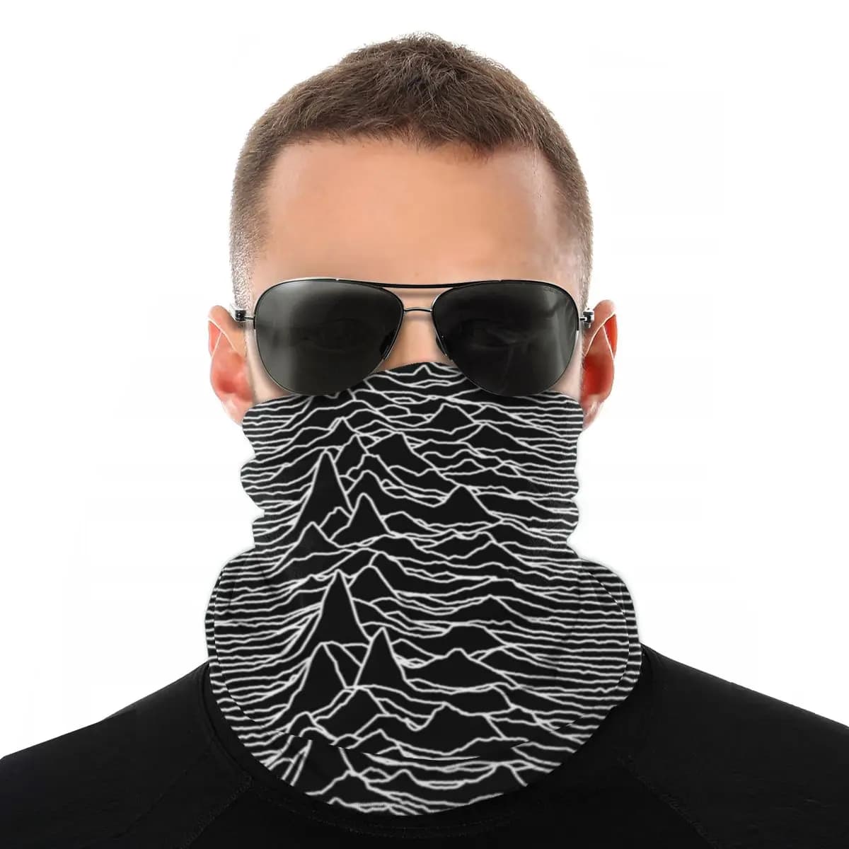 Joy Division Unknown Pleasures Sciarpe Mezza Viso Maschera Delle Donne Degli Uomini di Halloween Maschera Collo Bandane Antivento Fascia Da Trekking All'aria Aperta