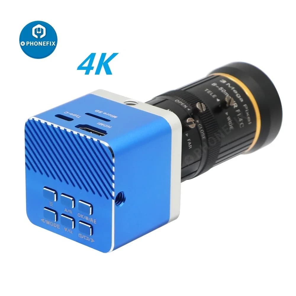 Telecamera HD 4K HDMI 2160@30FPS 1080@60FPS Varifocale 8-50mm Obiettivo CCTV Telecamera industriale per video Registrazione in streaming live Insegnamento