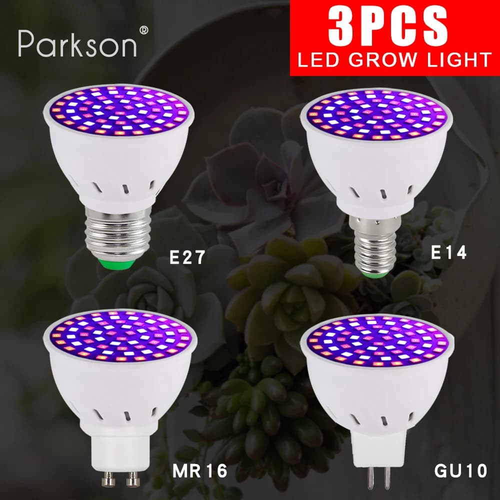 3 pcs/Lot LED Coltiva The Light E27 E14 MR16 GU10 LED Mirror Complete Serra Hydroponic Semina Coltiva The Lamp Plant Flower Interior Lighting