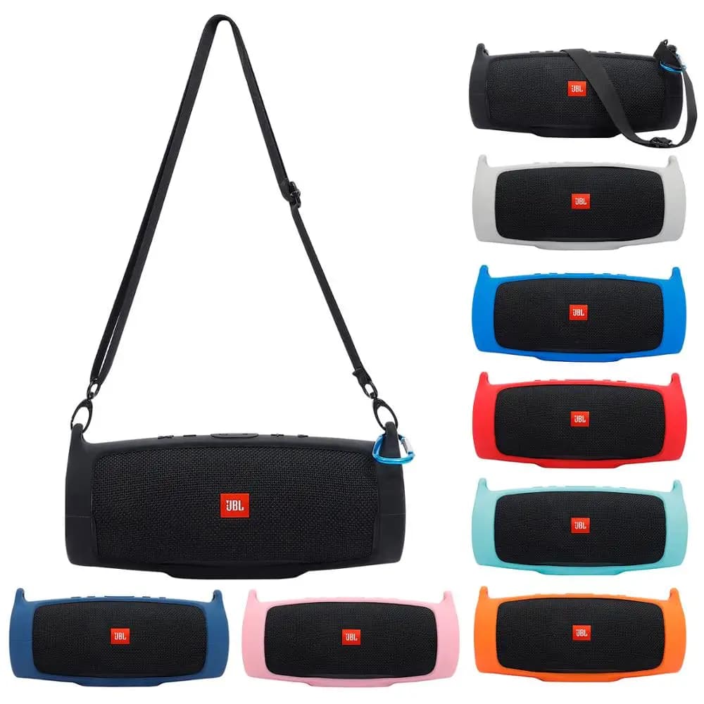 New Silicone Case with Carabiner for Bluetooth Portable Wireless Speaker Strap JBL Charge 4