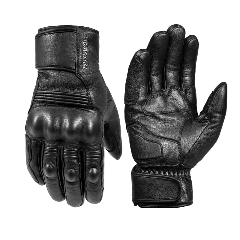 MOTOWOLF Guanti da moto in vera pelle impermeabili antivento inverno caldo estivo traspirante touch screen guanti da bici per auto