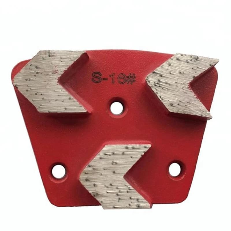 Dischi Abrasivi Diamantati Trapezoidali ASL23 Blastrac con Tre Segmenti a Freccia per Pavimenti in Cemento e Pietra
